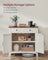 Storage Sideboard - Wood - Rustic White - Adjustable Shelf and Drawer