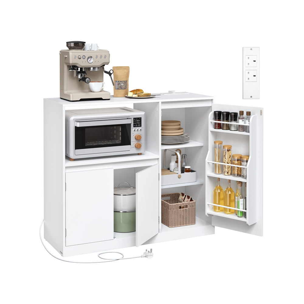 Kitchen Sideboard - 90L - Particleboard - Storage Cabinet with Adjustable Shelves