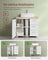 Under Sink Bathroom Cabinet - Wood - White - Featuring 3 Drawers and 2 Compartments