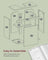Under Sink Bathroom Cabinet - Wood - White - Featuring 3 Drawers and 2 Compartments