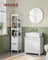 Under Sink Bathroom Cabinet - 2 Storage Compartments - Engineered Wood - Cloud White