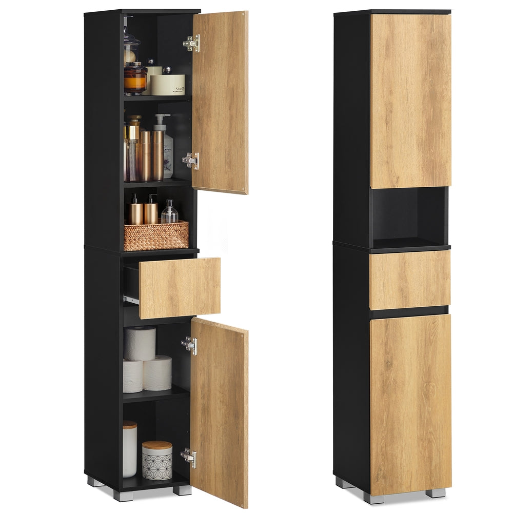 Tall Bathroom Cabinet - 30L - MDF - With Drawer