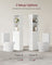 Tall Bathroom Cabinet - Wood - Classic White - Freestanding Slim Storage with Drawers and Adjustable Shelf