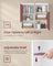 Wall-Mounted Bathroom Cabinet - MDF - Cloud White - Adjustable Door Swing Direction and Shelf