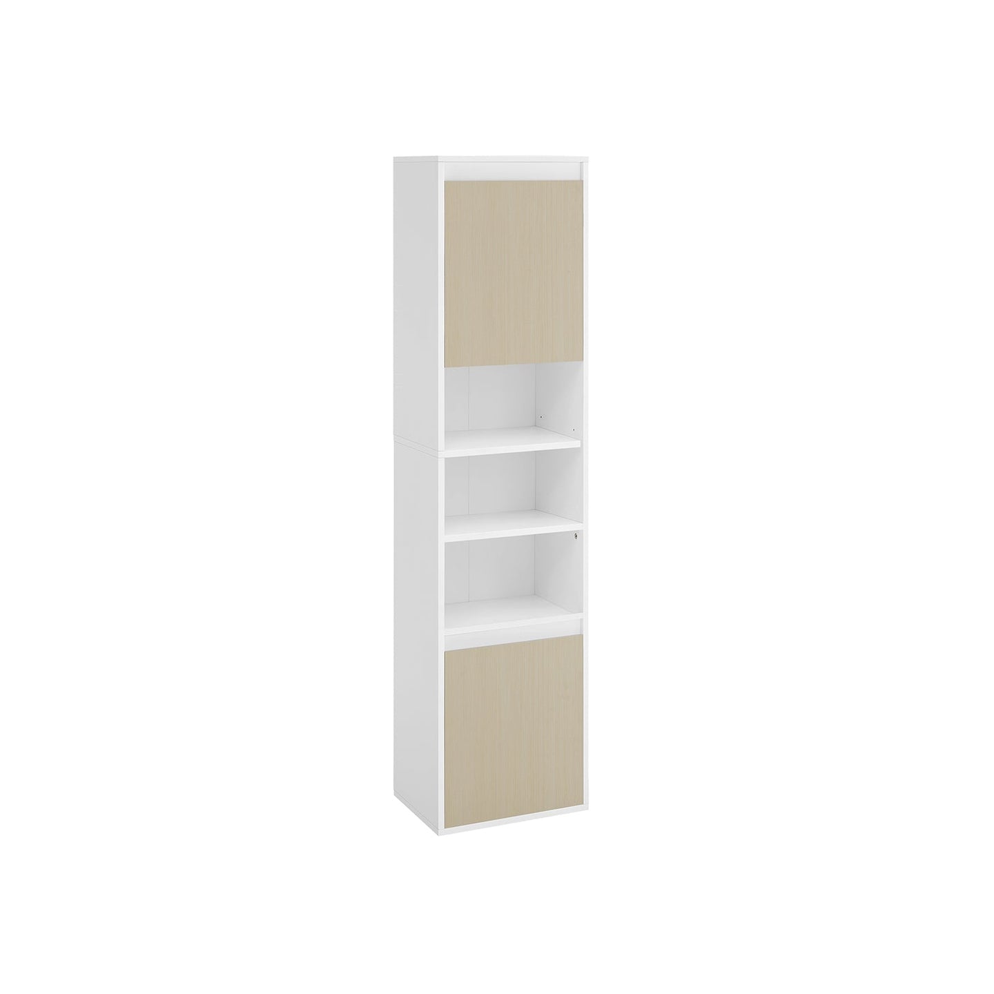 Wall-Mounted Bathroom Cabinet - Engineered Wood - Cloud White - Adjustable Shelves and Door Swing Direction
