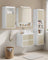 Wall-Mounted Bathroom Cabinet - Engineered Wood - Cloud White - Adjustable Shelves and Door Swing Direction