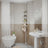 Bathroom Storage Rack - Metal - White - Adjustable 4-Tier Corner Shelf