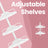 Bathroom Storage Rack - Metal - White - Adjustable 4-Tier Corner Shelf