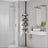 Corner Shower Shelf - Metal - Black - Adjustable 4-Tier Bathroom Organiser (85-305 cm)