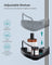 Adjustable Shower Caddy - Stainless Steel - Silver & Black - 4 Tiers with Hooks and Towel Bar