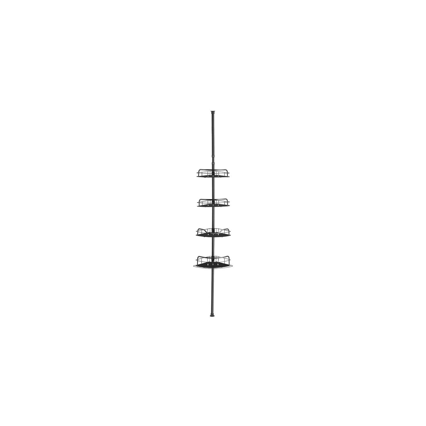4-Tier Corner Shower Caddy - Ink Black - Rust-Resistant
