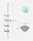 4-Tier Corner Shower Caddy - Dove Grey - Rust-Resistant