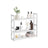 Adjustable Rack - Bamboo - White - 3-Tier Space-Saving Wall Shelf 60 x 15 x 54 cm