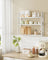 Adjustable Rack - Bamboo - White - 3-Tier Space-Saving Wall Shelf 60 x 15 x 54 cm