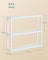 Adjustable Rack - Bamboo - White - 3-Tier Space-Saving Wall Shelf 60 x 15 x 54 cm