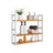 3-Tier Adjustable Bathroom Shelf - Bamboo - White