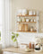 3-Tier Adjustable Bathroom Shelf - Bamboo - White