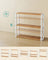 3-Tier Adjustable Bathroom Shelf - Bamboo - White