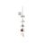 Adjustable Corner Shower Caddy - Stainless Steel - White and Silver - Telescopic with 4 Trays