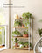 4-Tier Shelving Unit - Bamboo - White and Natural - Multifunctional