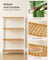 4-Tier Shelving Unit - Bamboo - White and Natural - Multifunctional