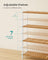 4-Tier Shelving Unit - Bamboo - White and Natural - Multifunctional