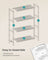 4-Tier Shelving Unit - Bamboo - White and Natural - Multifunctional