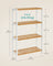 4-Tier Shelving Unit - Bamboo - White and Natural - Multifunctional