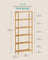Bamboo Storage Shelf - Natural Beige - Six-Tier Multifunctional Unit