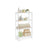 4-Tier Bamboo Storage Shelf - 26 x 60 x 100 cm - White - Bathroom