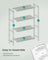 4-Tier Bamboo Storage Shelf - 26 x 60 x 100 cm - White - Bathroom