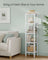 5-Tier Storage Shelf - Bamboo - Cloud White