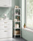 5-Tier Storage Shelf - Bamboo - Cloud White