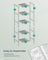 5-Tier Storage Shelf - Bamboo - Cloud White