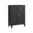 Bathroom Cabinet - Wood - Ink Black - Freestanding with Adjustable Shelves