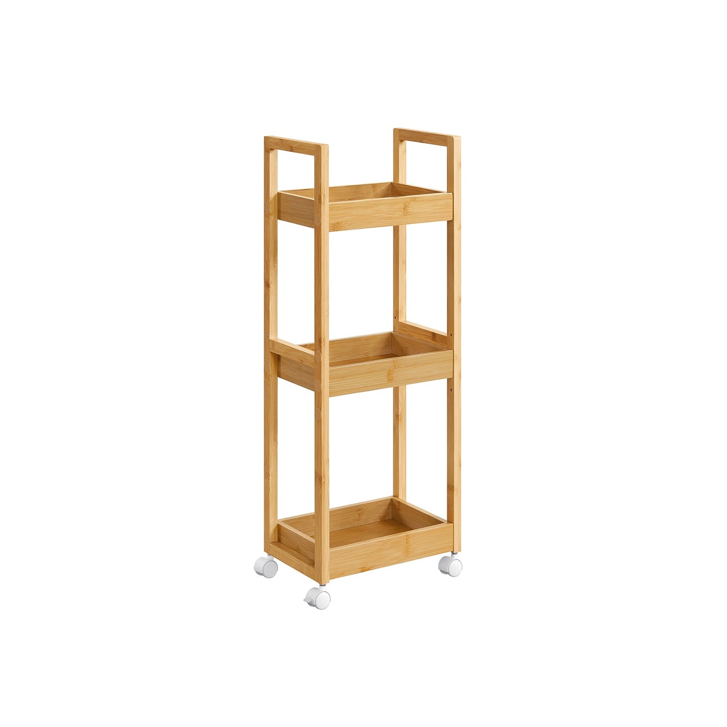 3-Tier Bathroom Trolley - Bamboo - Natural