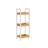 3-Tier Storage Trolley - Bamboo - White and Natural - Space-Saving on Wheels