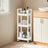 Bathroom Trolley - Bamboo - Natural - Space-Saving 3-Tier Design on Wheels