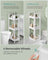 3-Tier Storage Trolley - Bamboo - White - Slim Design with Wheels