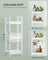 3-Tier Storage Trolley - Bamboo - White - Slim Design with Wheels