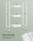 3-Tier Storage Trolley - Bamboo - White - Slim Design with Wheels