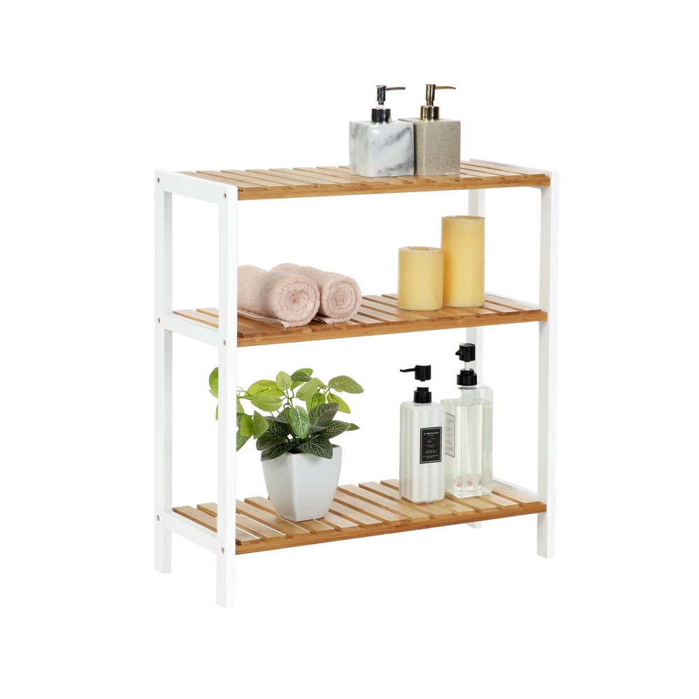 3-Tier Storage Shelf - Bamboo - Natural - Bathroom