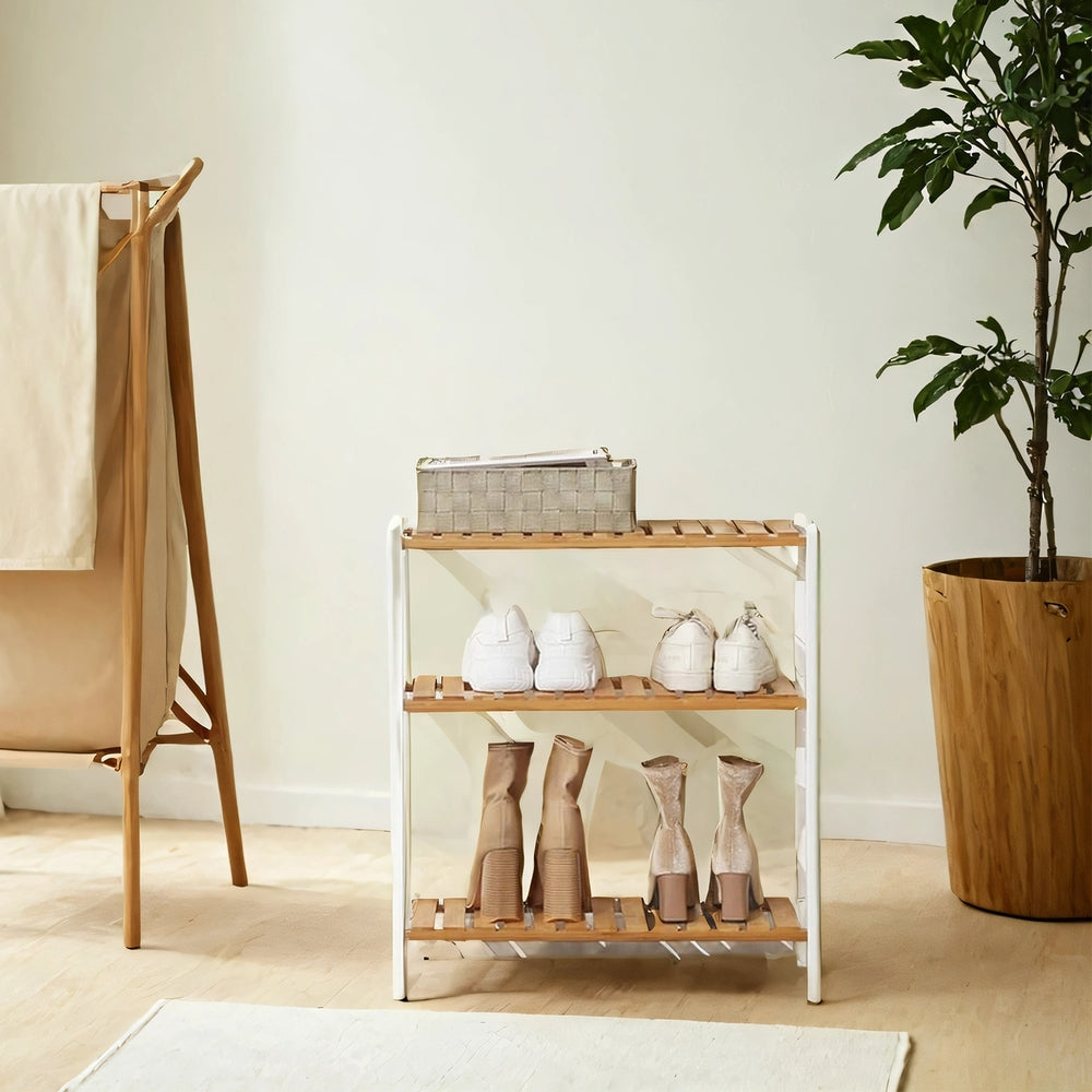 3-Tier Storage Shelf - Bamboo - Natural - Bathroom