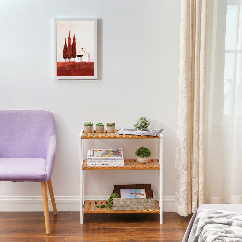 3-Tier Storage Shelf - Bamboo - Natural - Bathroom
