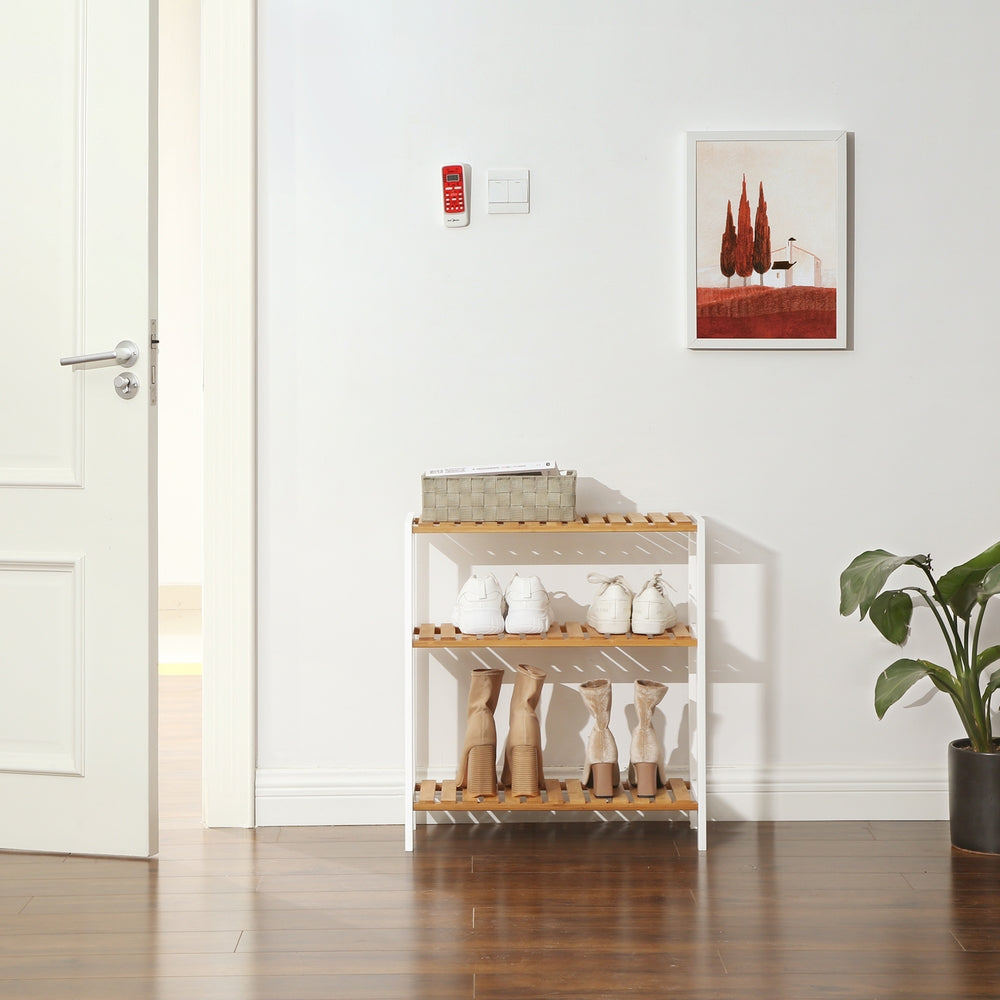 3-Tier Storage Shelf - Bamboo - Natural - Bathroom