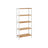 5-Tier Storage Shelf - Bamboo - White and Natural - Adjustable Heights