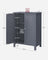 Freestanding Bathroom Cabinet - Wood - Flint Grey - Double Door with Adjustable Shelves