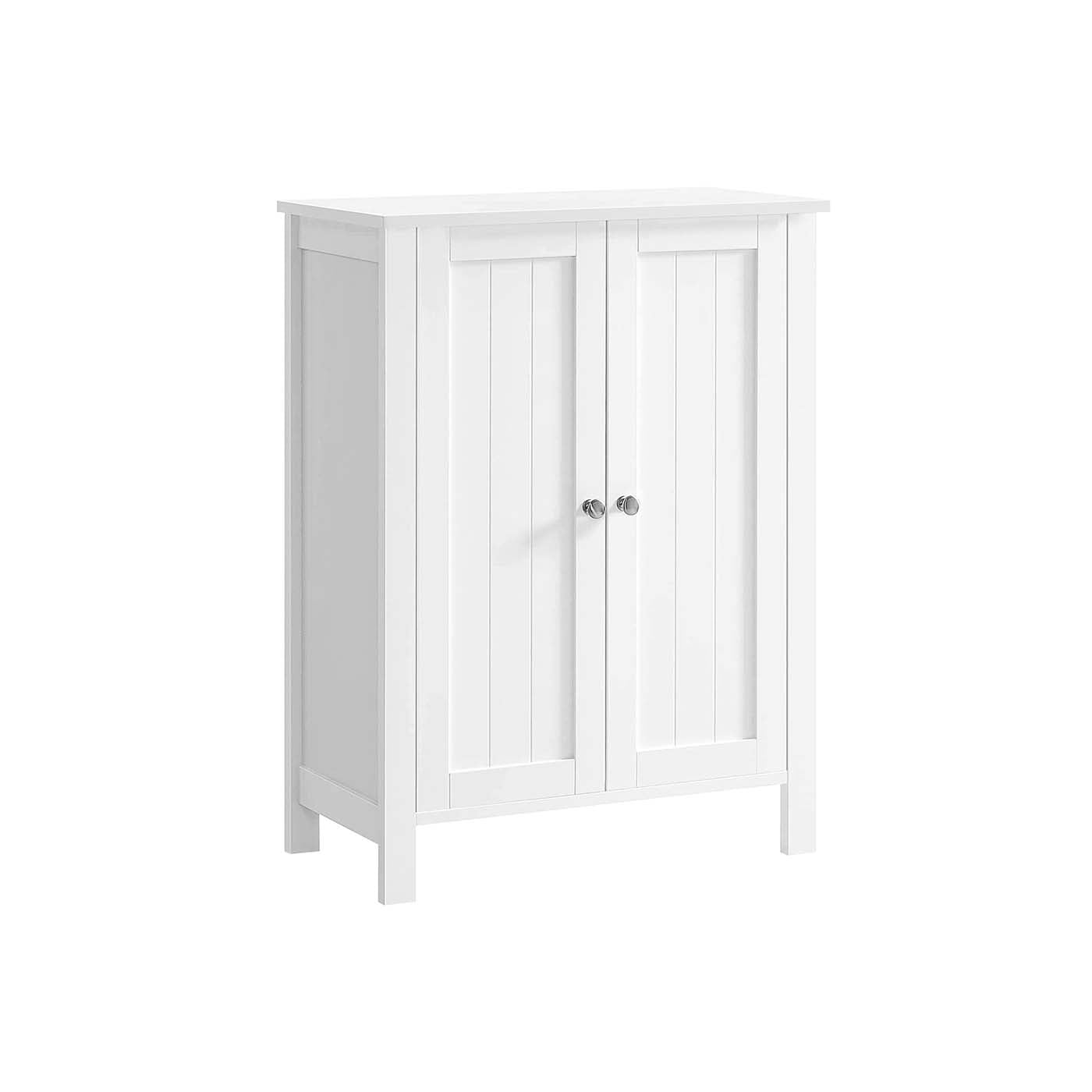 Freestanding Storage Cabinet - Wood - White - Multi-Purpose with Adjustable Shelves