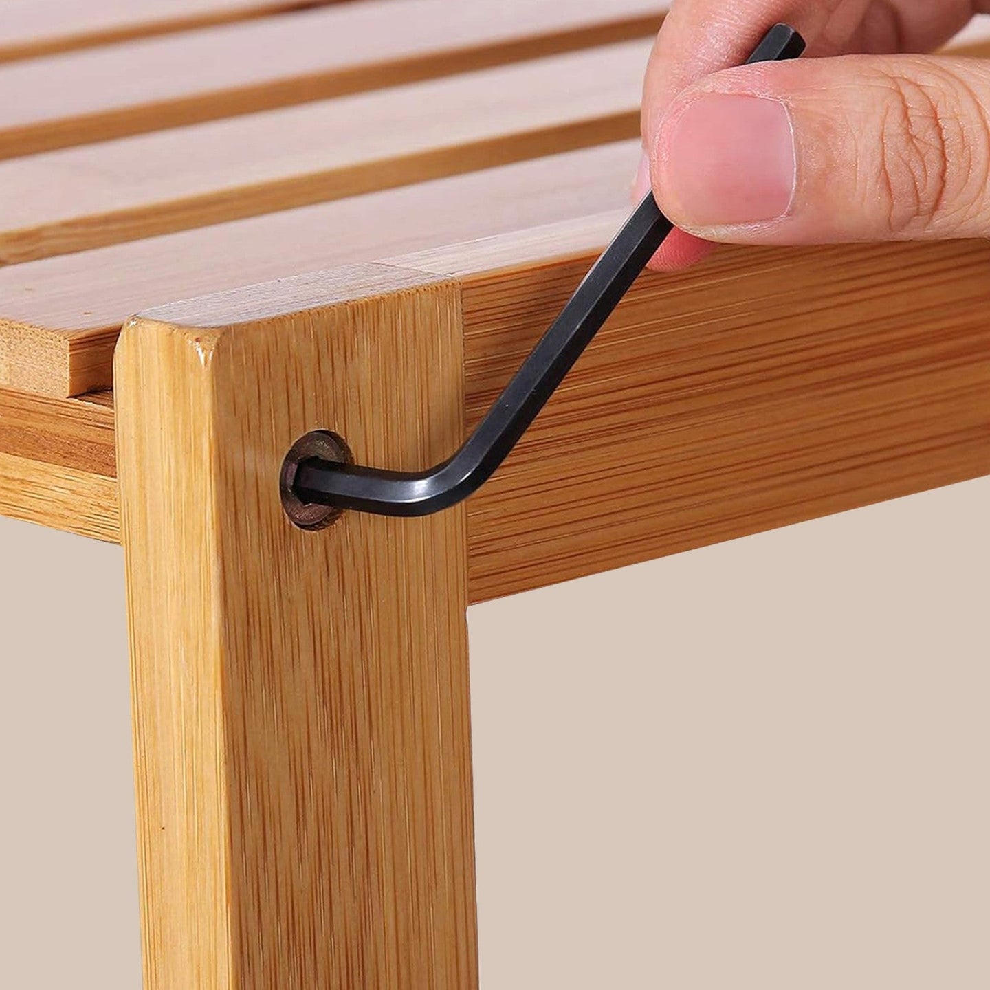5-Tier Storage Shelf - Bamboo - Natural - Kitchen