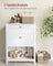 Bathroom Cabinet - Wood - Cloud White - 2 Drawers with Adjustable Dividers and 2 Baskets